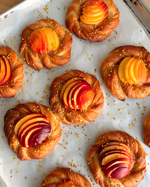 Peach and Mascarpone Sweet Nest