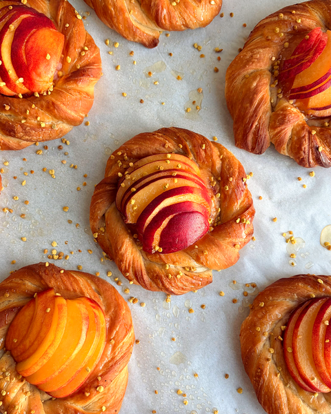 Peach and Mascarpone Sweet Nest
