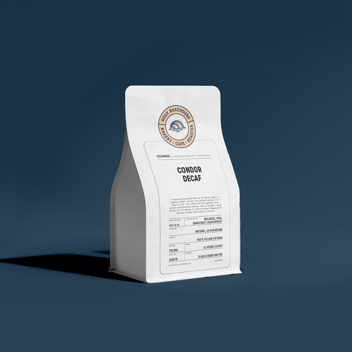 Colombia Condor Decaf Natural, Natural Process EA Sugarcane Decaf