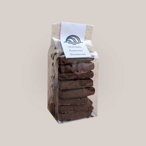 Chocolate Rosemary Shortbread Cookies